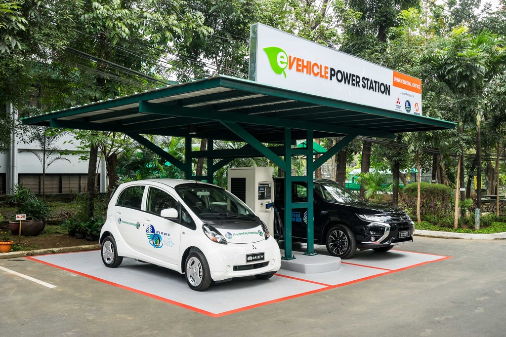 Mitsubishi installs EV charging station at DENR office Power Philippines