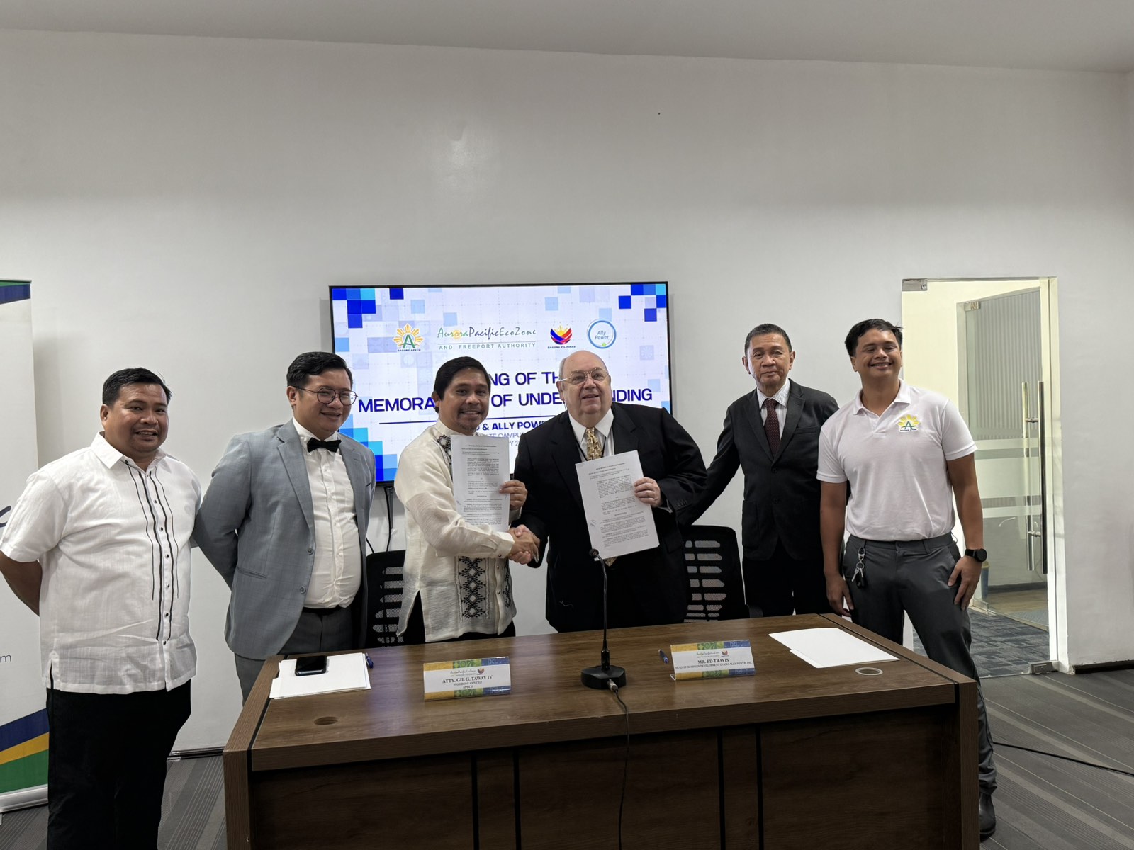 APECO, Ally Power sign MOU to advance USD200-M, 128-MW hydrogen power project in Aurora ecozone
