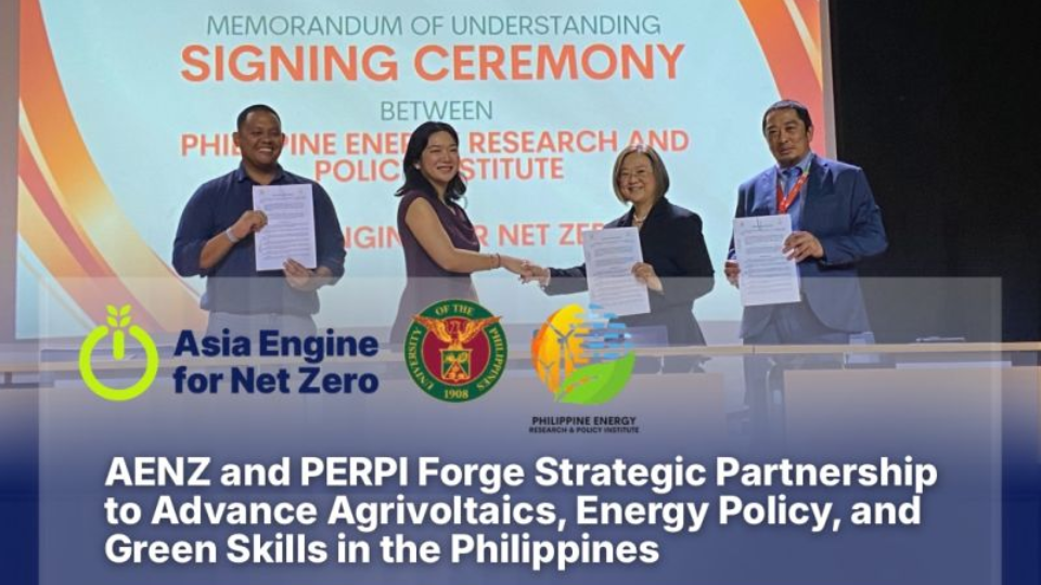 PERPI, AENZ forge partnership on energy policy, green skills