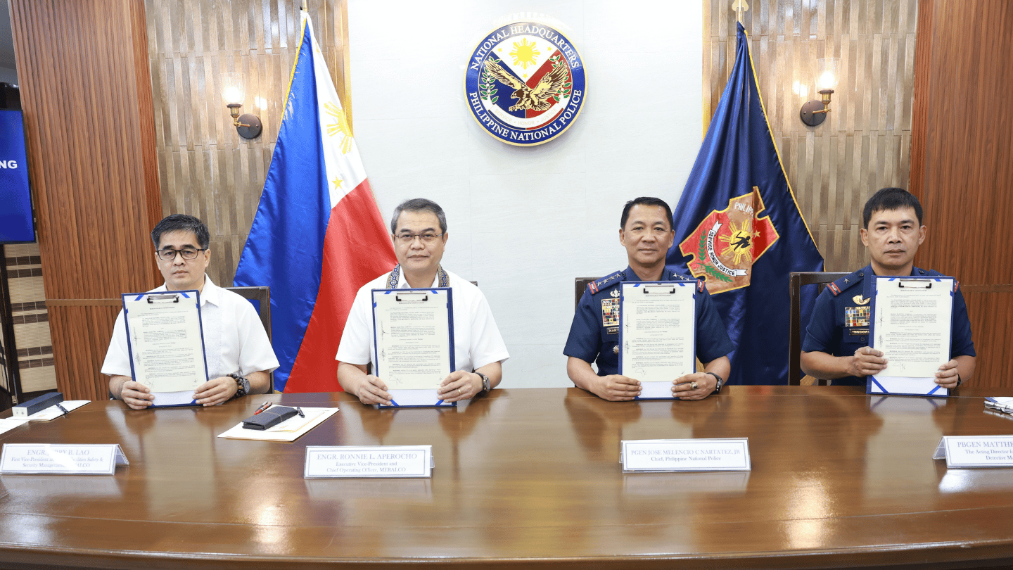 Meralco, PNP renew partnership against theft of power distribution facilities