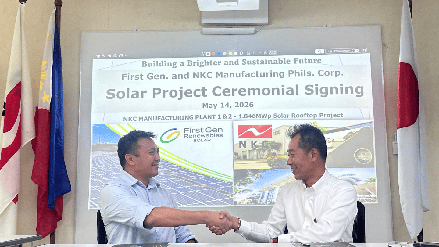 First Gen to build 1.84-MW rooftop solar facility for NKC Philippines in Cebu