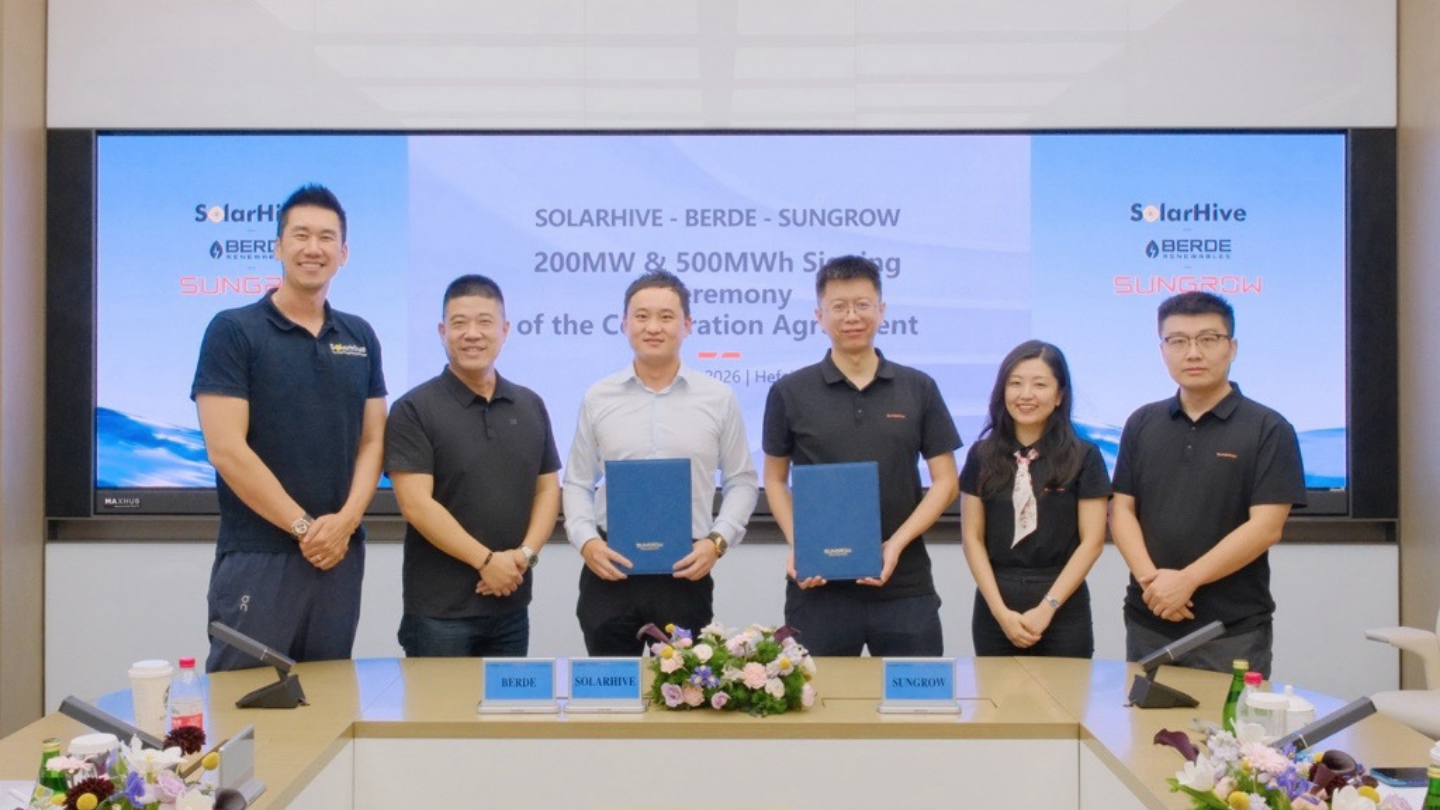 Berde signs 200-MW solar, 500-MWh battery storage deal with Sungrow, Solar Hive
