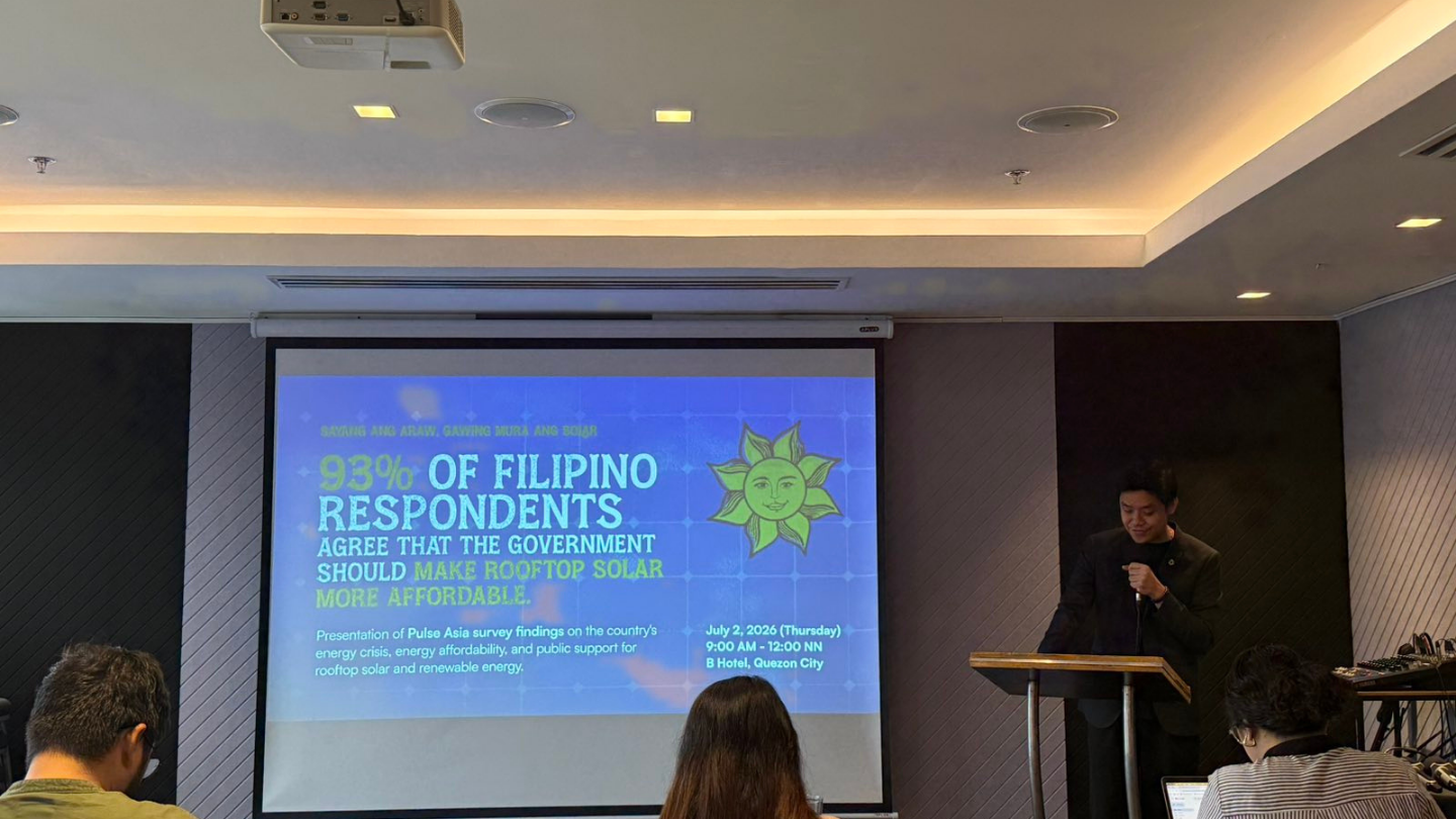 Pulse Asia survey shows 93% of Filipinos see need for affordable rooftop solar